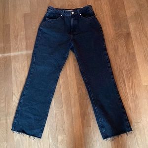 NWT Zara high rise straight black jeans